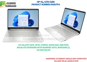 New Laptop HP 15S 8GB Intel Core I5 SSD 512GB