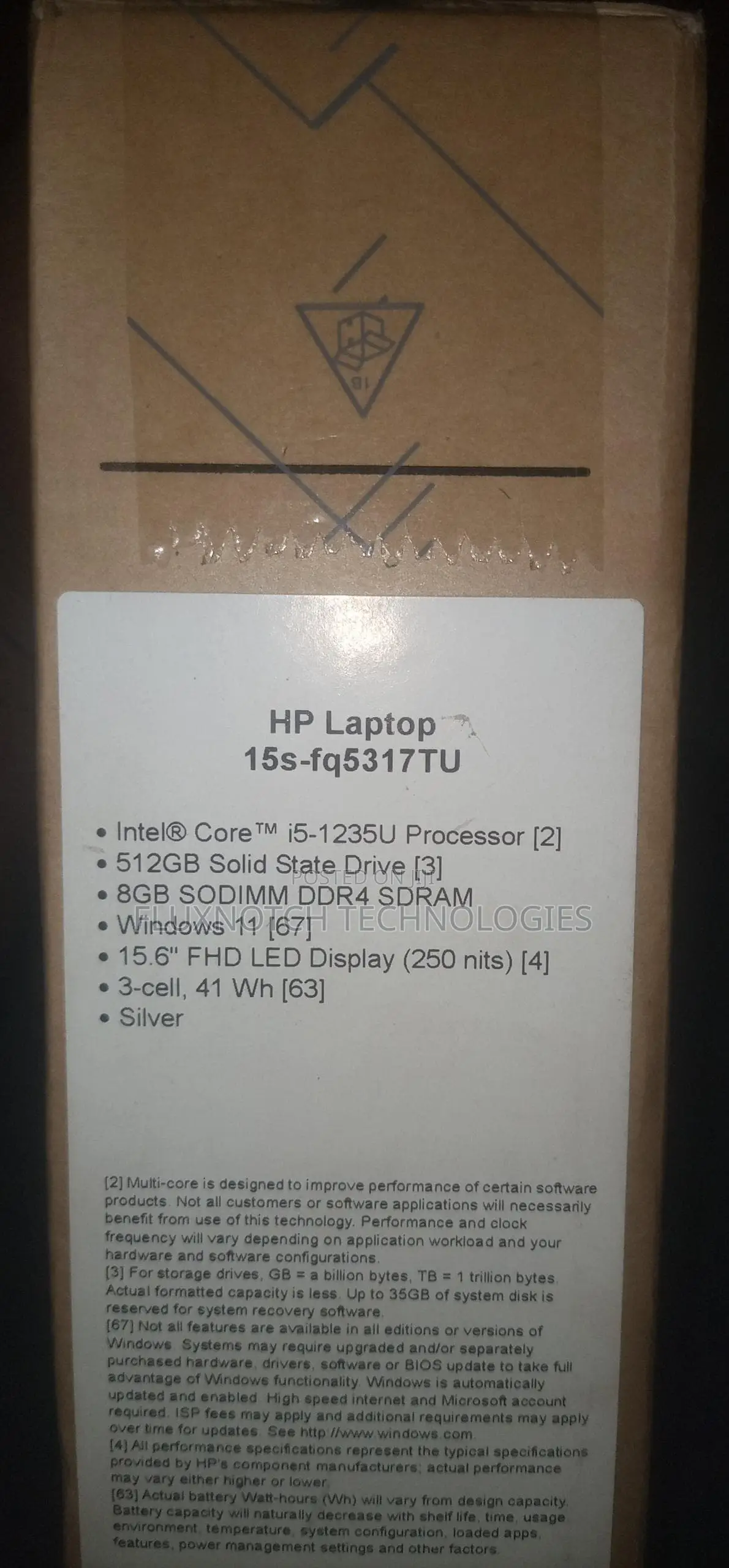 New Laptop HP 15S 8GB Intel Core I5 SSD 512GB