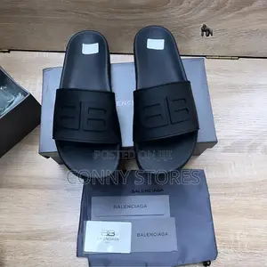 Luxury Balenciaga 3D Embossed BB Official Sole Slide