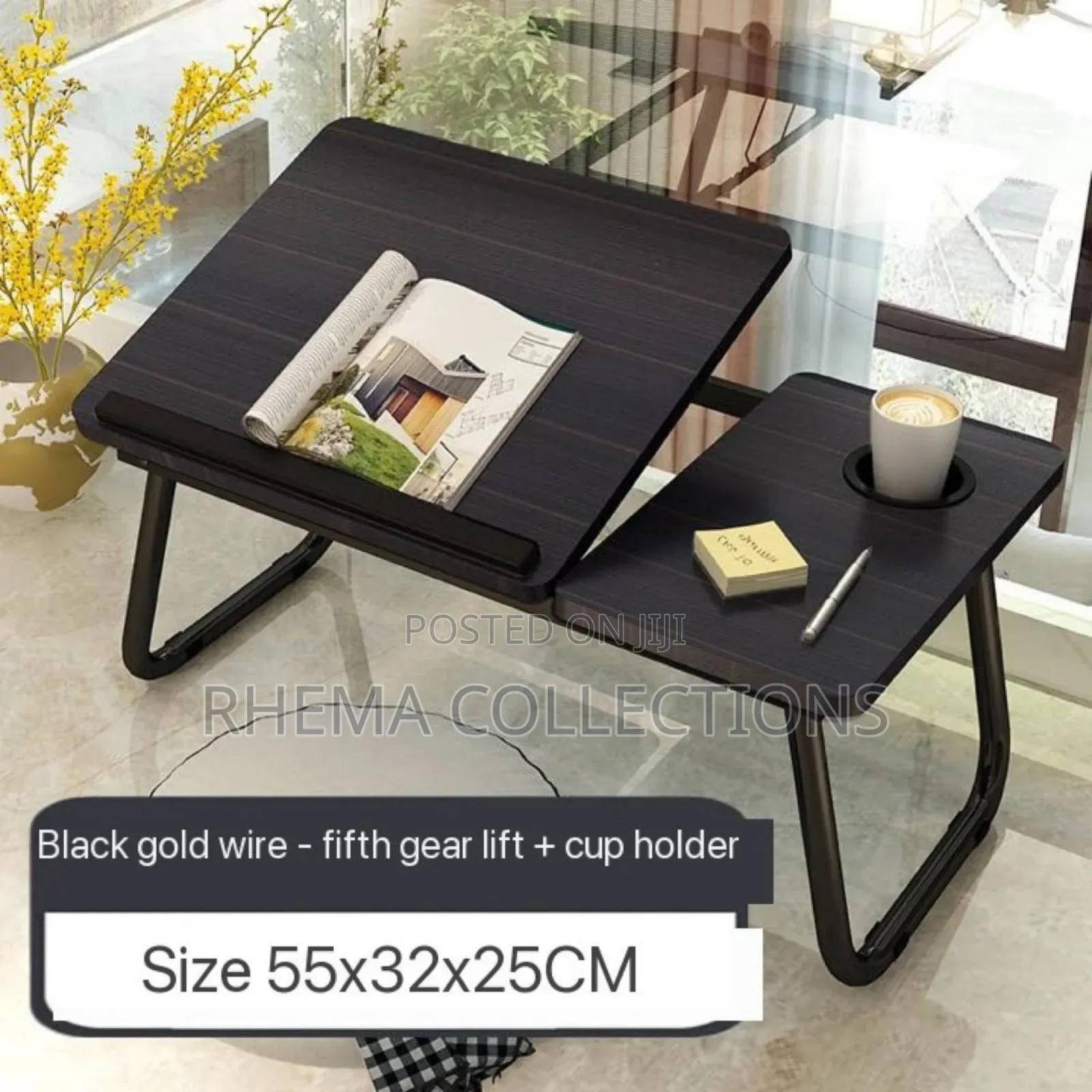 Removable Folding Reading Table/Desk With Cup Holder