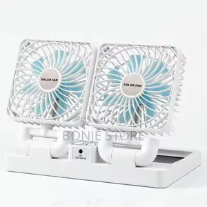 Double Head Solar Car Fan / Foldable Desktop Fan