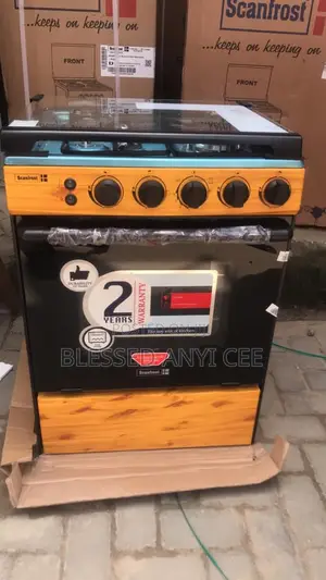 New Scanfrost Standing 4gas Cooker Burners Automatic 60 by 60