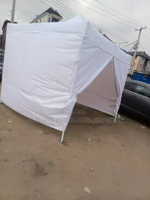 White Poles Foldable Canopy Tent