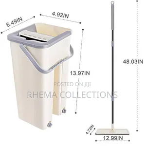 360 Degree Rotating Flat Mop and Bucket Set