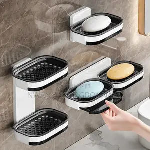 Soap Box Wall-Mounted Bathroom Hole-Free Double