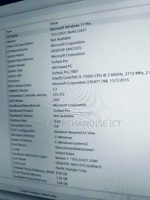 Laptop Microsoft Surface Pro 8GB Intel Core I5 SSD 256GB