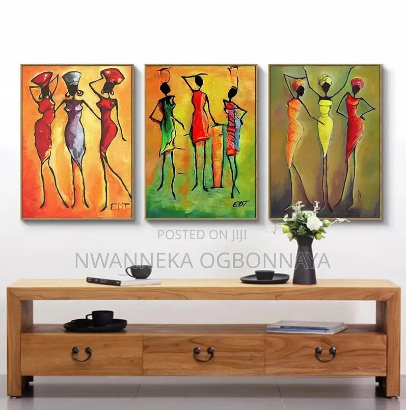 African Woman Classic Vintage Wall Art Canvas Painting