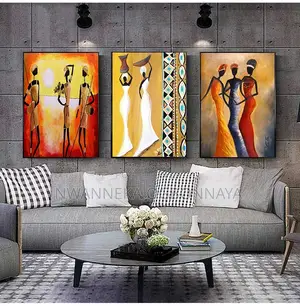 African Woman Classic Vintage Wall Art Canvas Painting