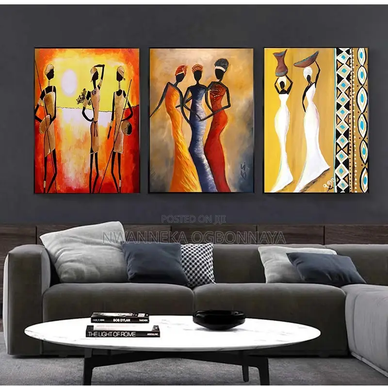 African Woman Classic Vintage Wall Art Canvas Painting