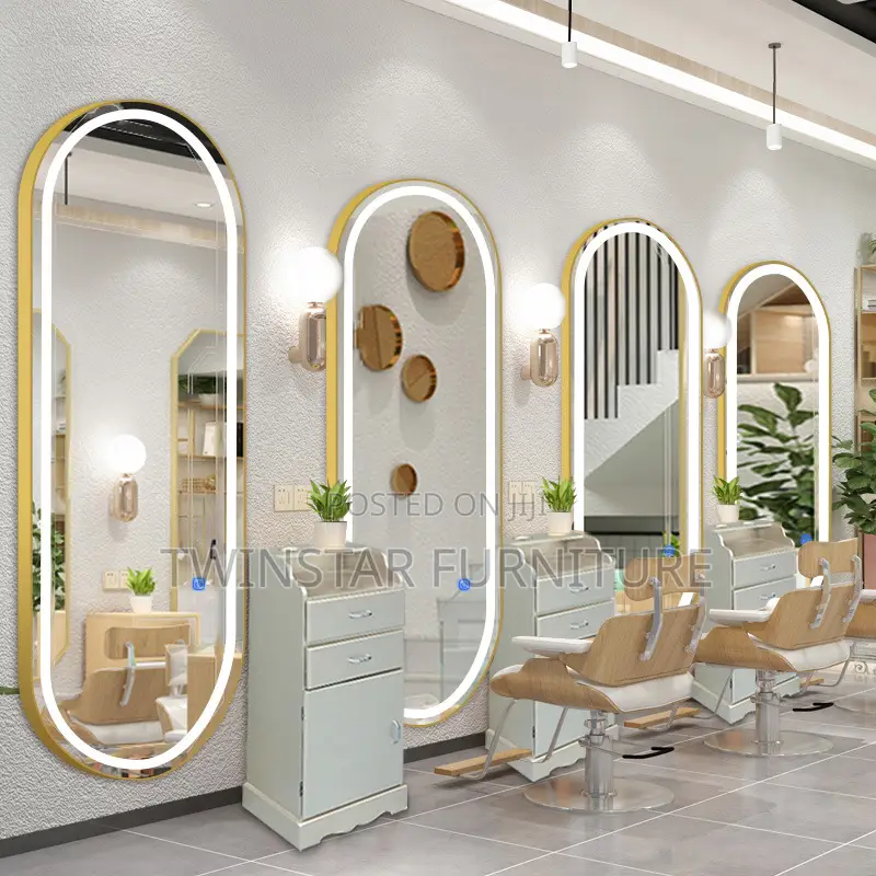 Modern Saloon Mirror With Light Bluetooth