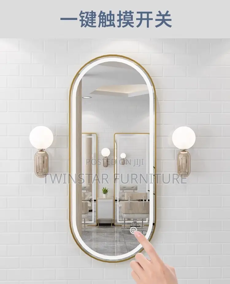 Modern Saloon Mirror With Light Bluetooth