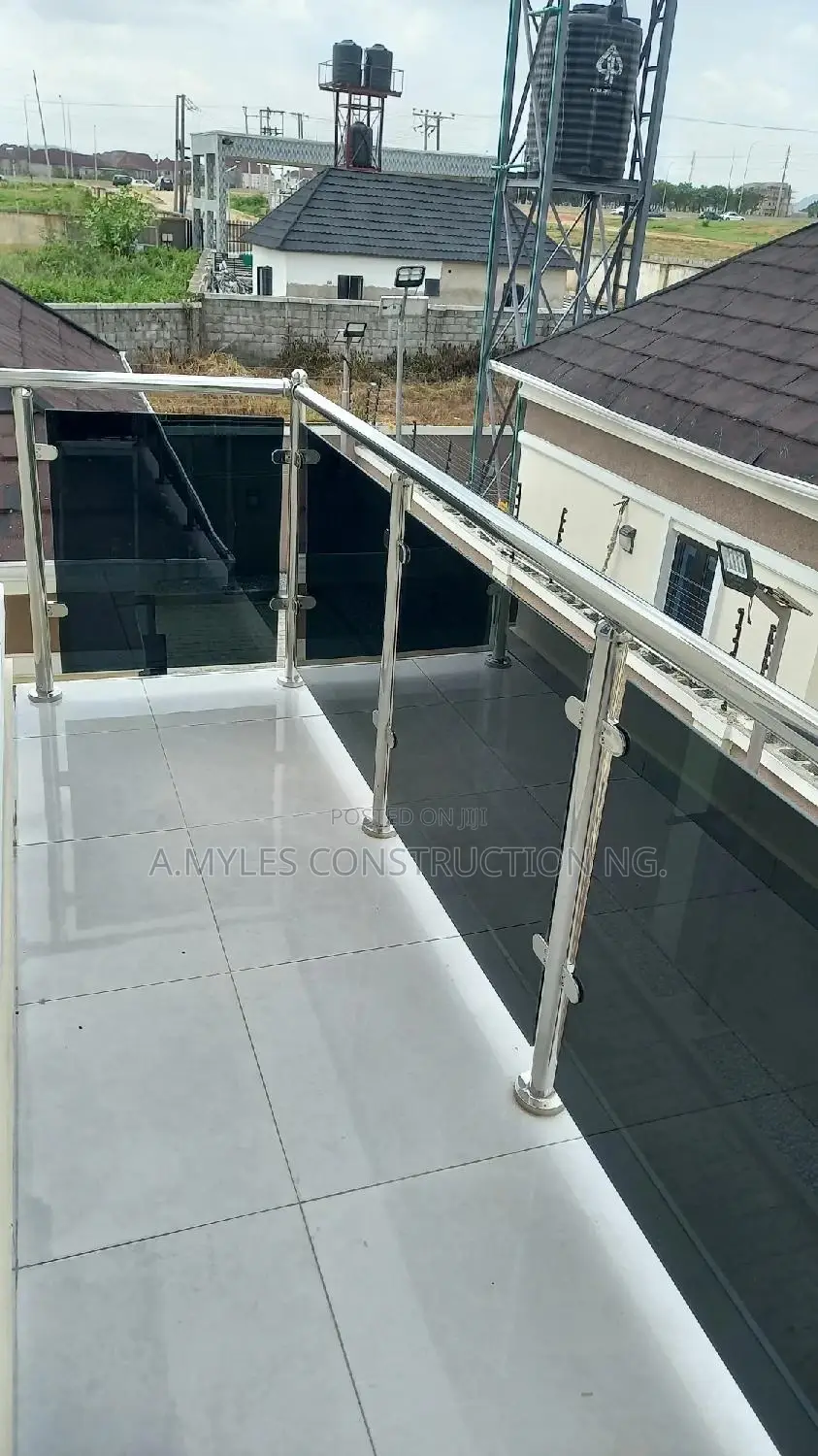 Grey Grass Balcony Rail