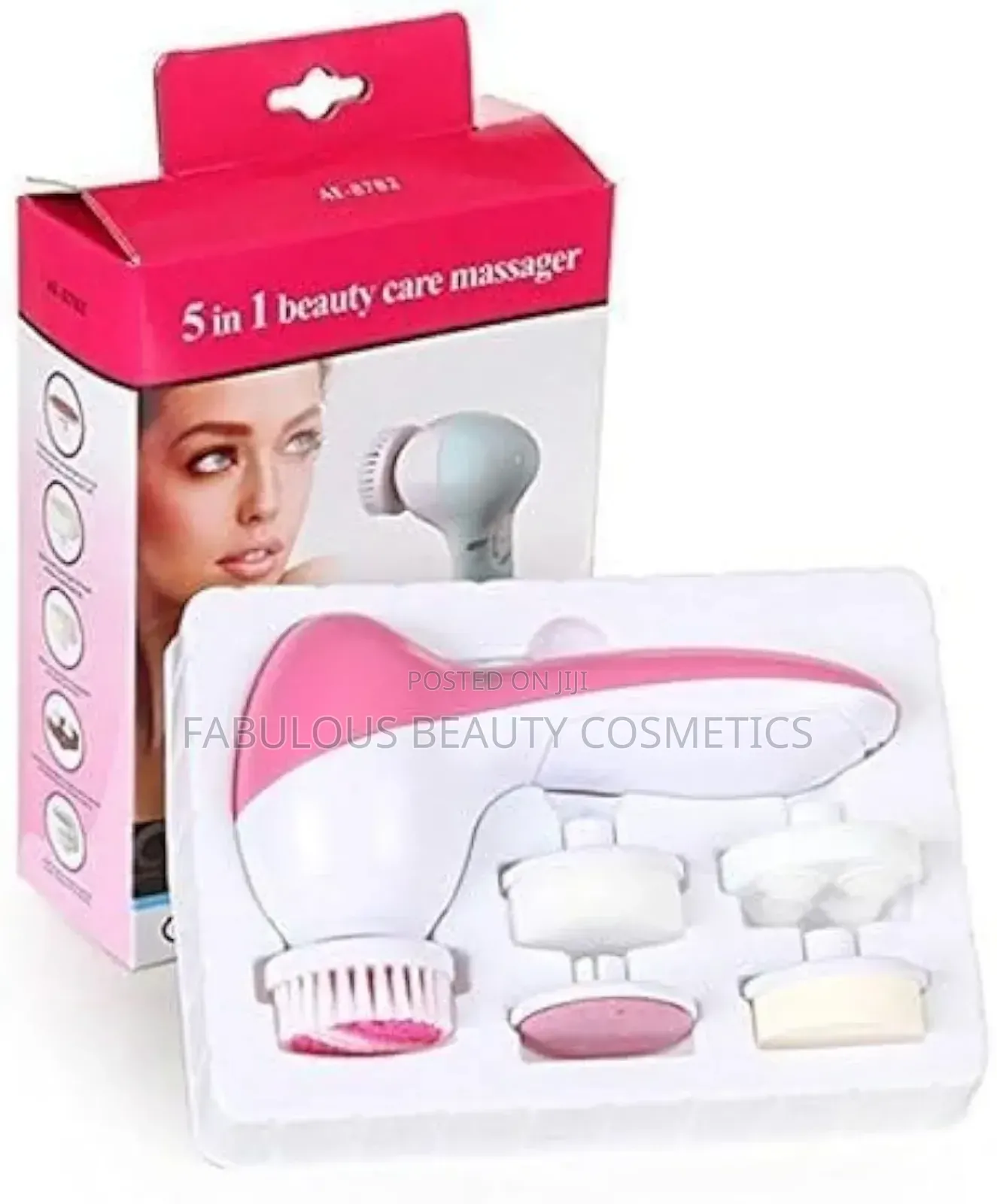 Painless Facial Brush Set Wt 4 Interchangeable Face Scrubber