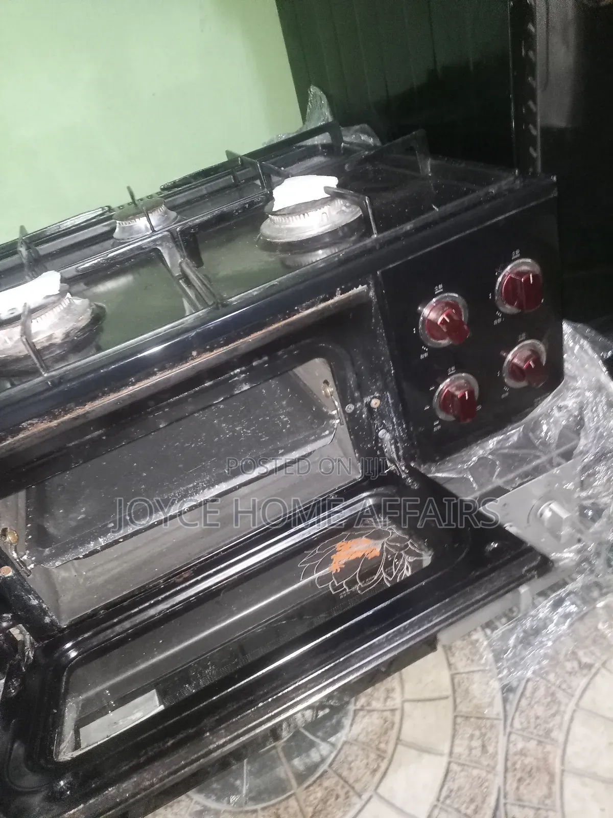 Three Burner Table Top Gas Cooker With Grill