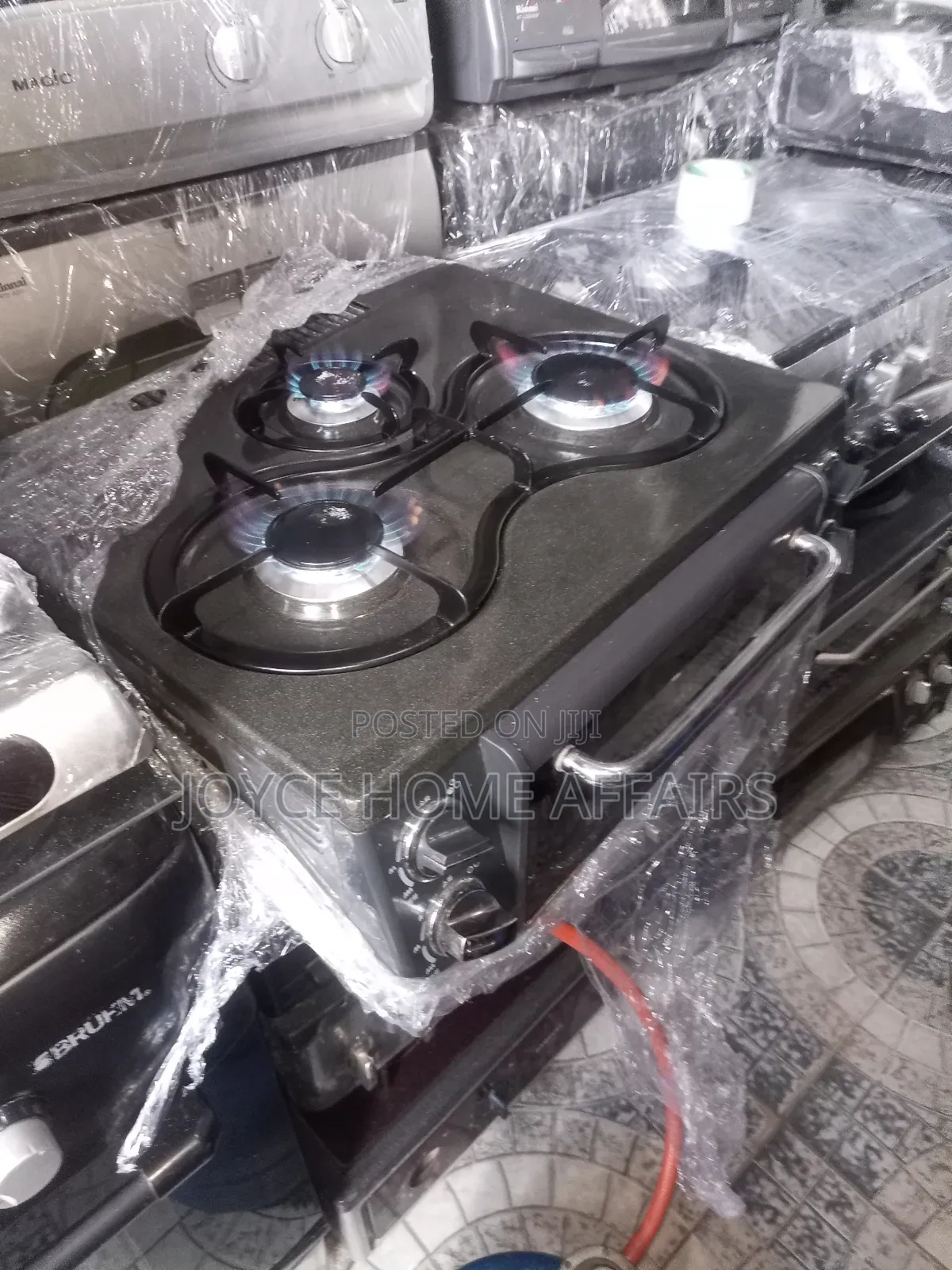 Three Burner Table Top Gas Cooker With Grill