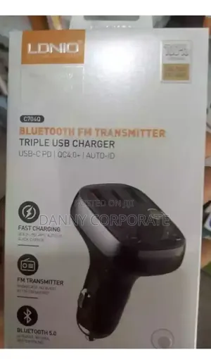 LONIO Superior Car Bluetooth Transmitter Triple Charger