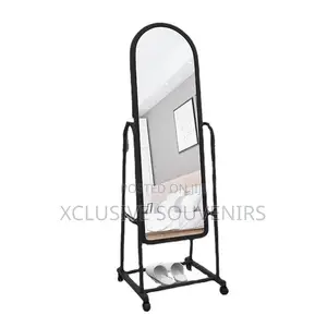 Large Stand Up Antique Movable Full Body Dressing Mirror