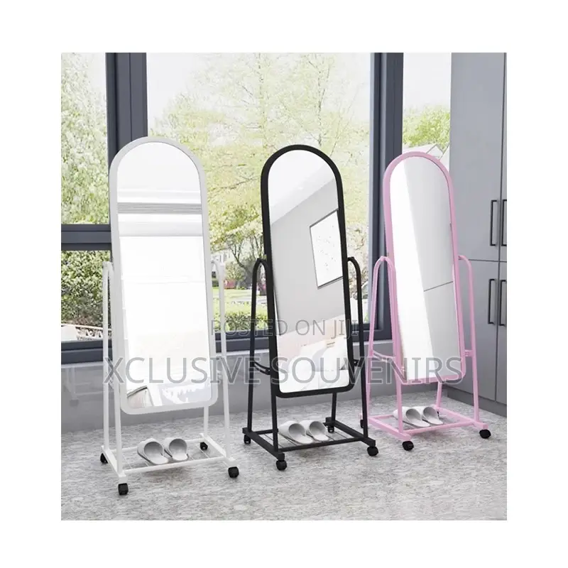 Large Stand Up Antique Movable Full Body Dressing Mirror