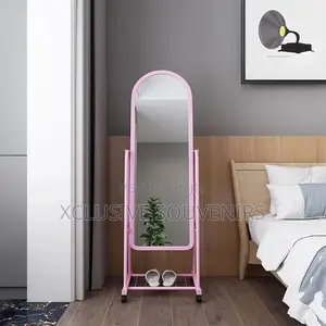 Large Stand Up Antique Movable Full Body Dressing Mirror