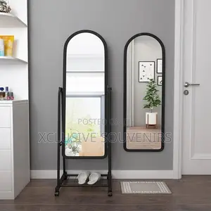 Large Stand Up Antique Movable Full Body Dressing Mirror