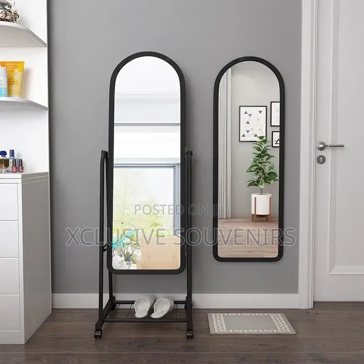 Large Stand Up Antique Movable Full Body Dressing Mirror