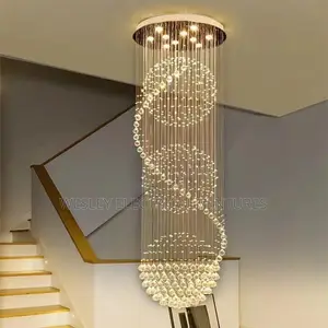 Photo - Rain Drop 8ft by 600mm Dropping Crystal Chandelier Light