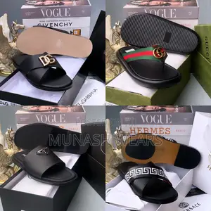 Men Quality Leather Slipers Design