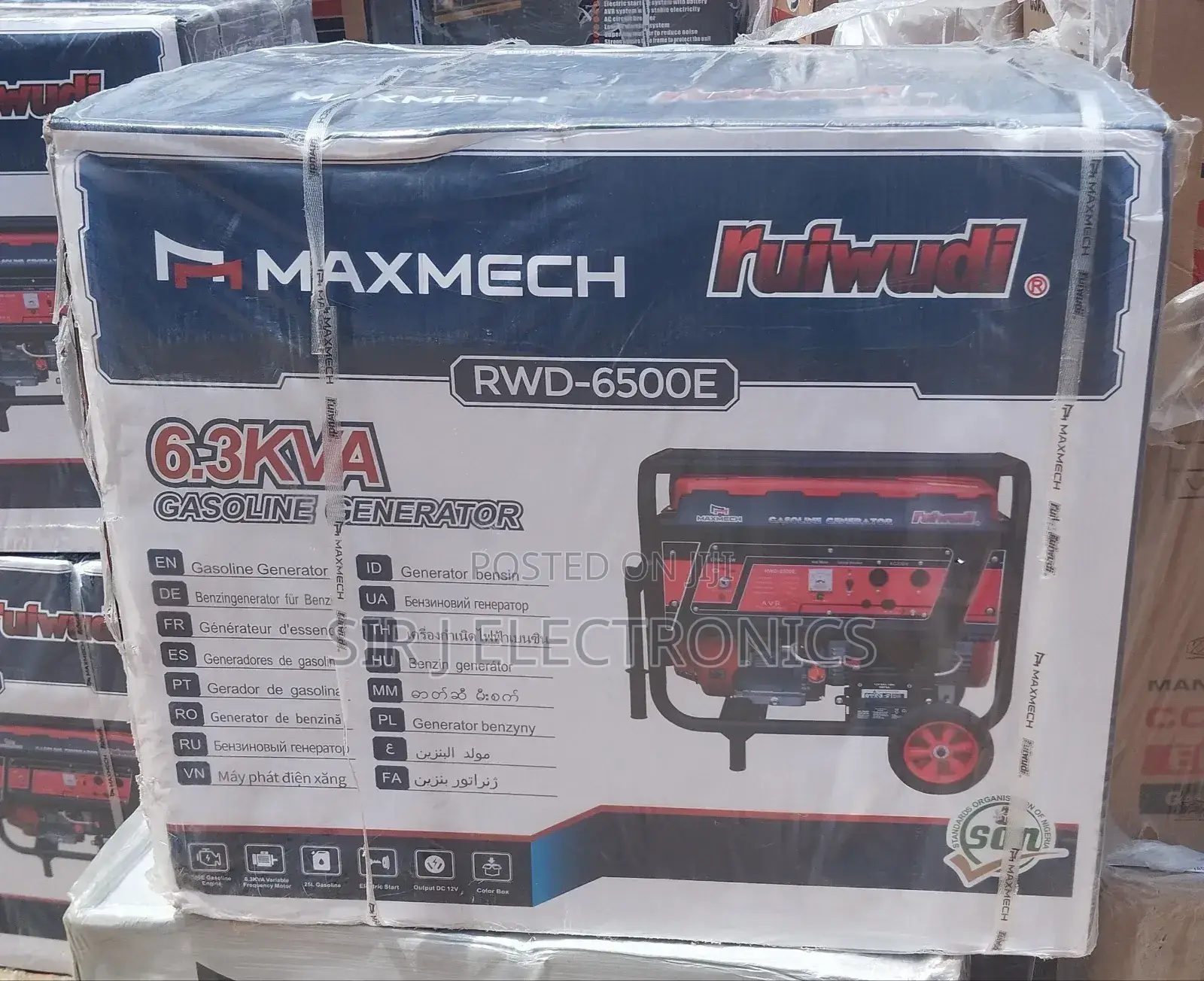 6.3kva Maxmech Keystart Petrol Generator With 100% Copper
