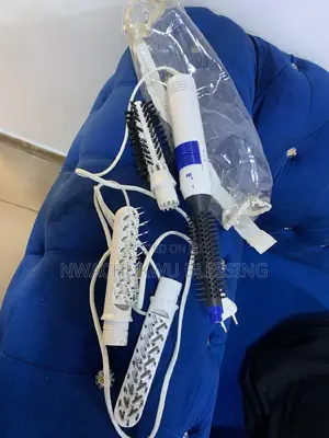 4in1 Electric Hair Straightener, Curler, Dryer + Brushes