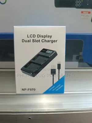 NP-F970 LCD Display Dual Battery Charger With USB Out