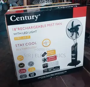 18" Century Rechargeable Water / Mist Fan With Warranty