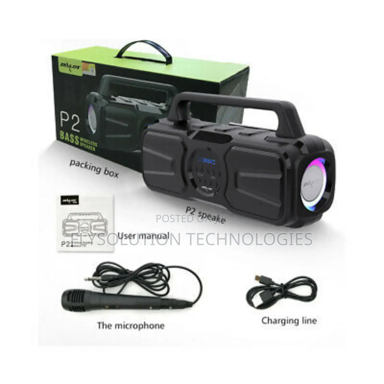 Zealot P2 Bluetooth Solar Speaker + Microphone