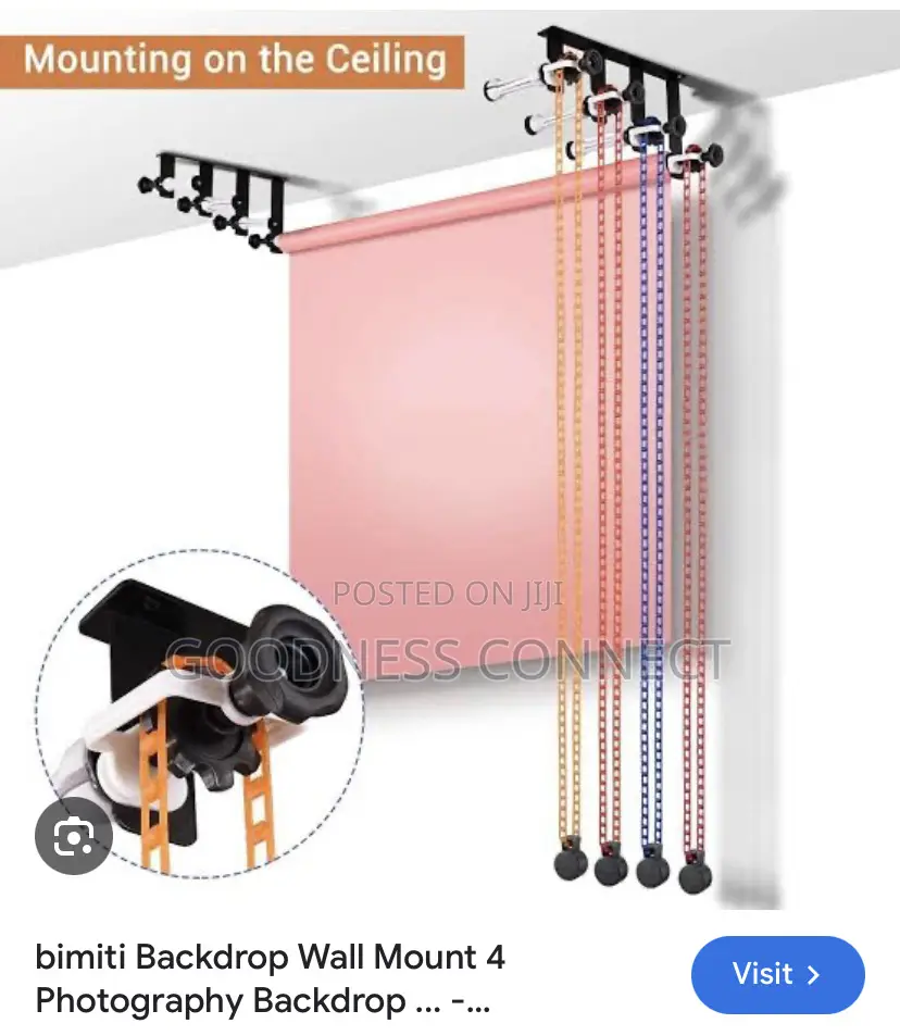 Wall Mounting Ceiling Background Holder 4rollers