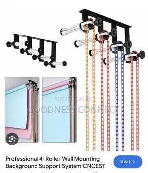 Wall Mounting Ceiling Background Holder 4rollers