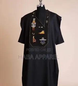 Agbada Design With Monogram Embroidery