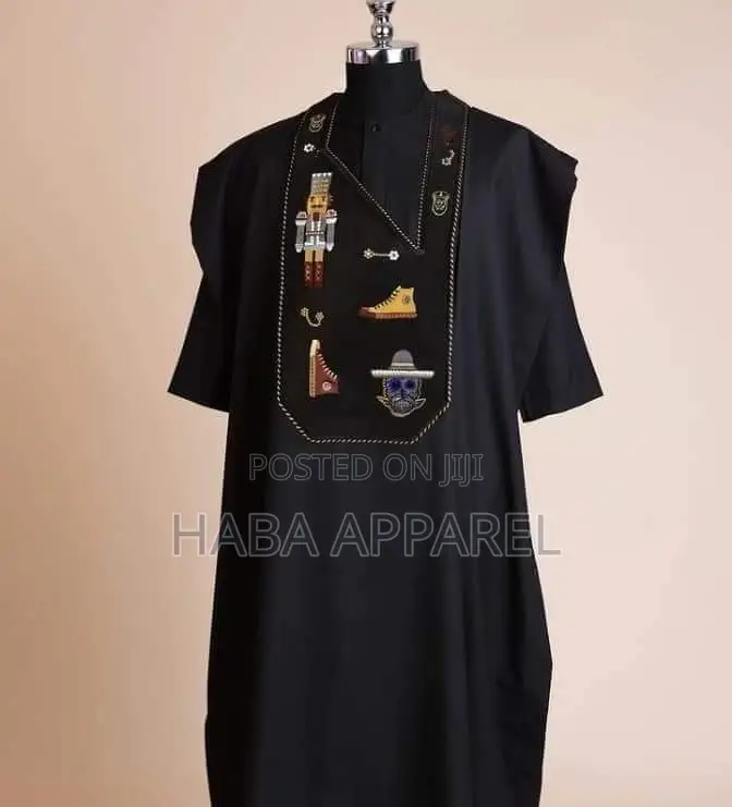 Agbada Design With Monogram Embroidery