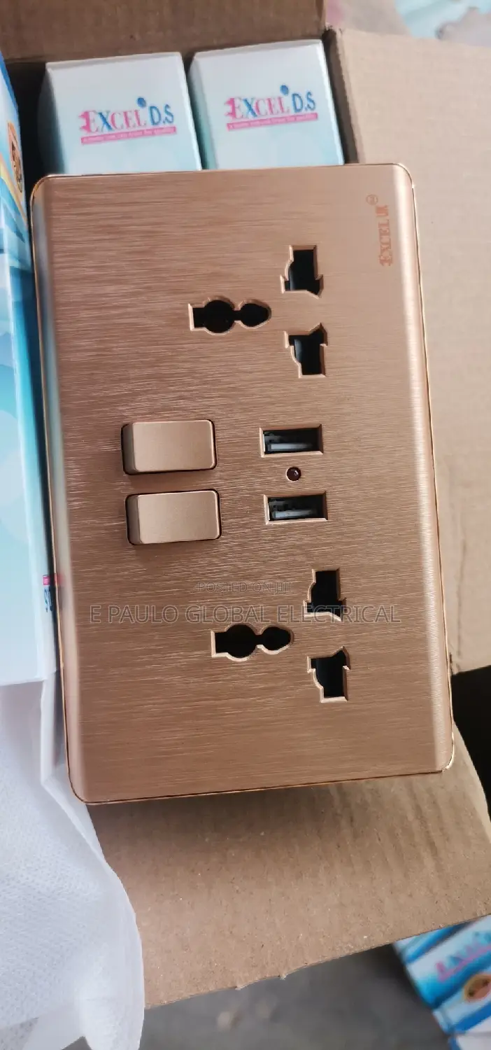 Gold Socket With USB Charger