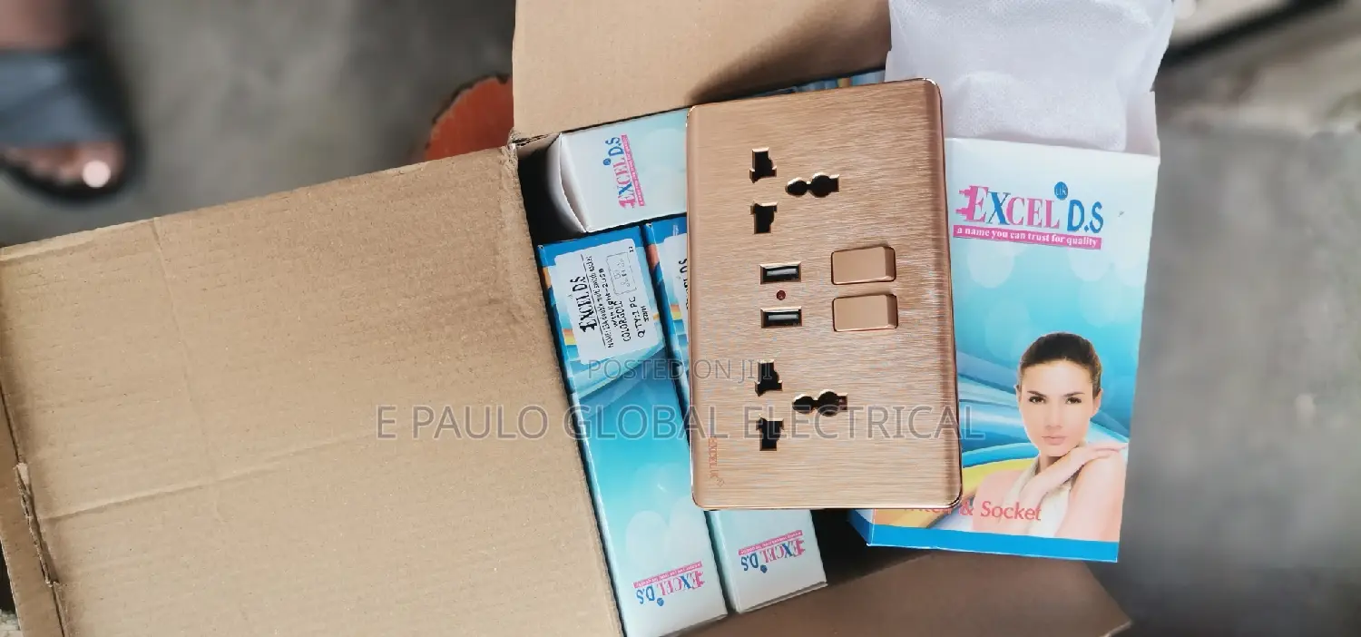 Gold Socket With USB Charger