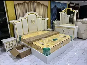 A Set of Bed With Mirror and Two Side Drawer