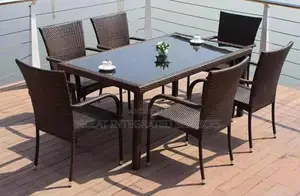 Rattan Chair With Table for Restaurant
