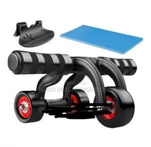 Ab Roller 3-Wheel With Free Mat