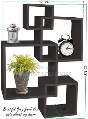 Easy to Assemble 4 Cube Intersecting Floating Shelves