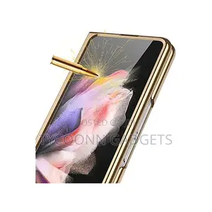 Z Fold 3 4 Luxury Cover Case With Front Screen Protector