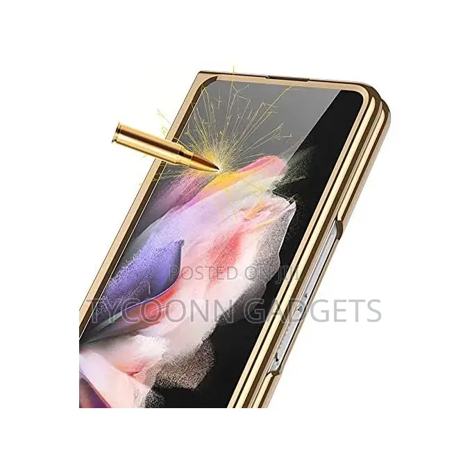 Z Fold 3 4 Luxury Cover Case With Front Screen Protector