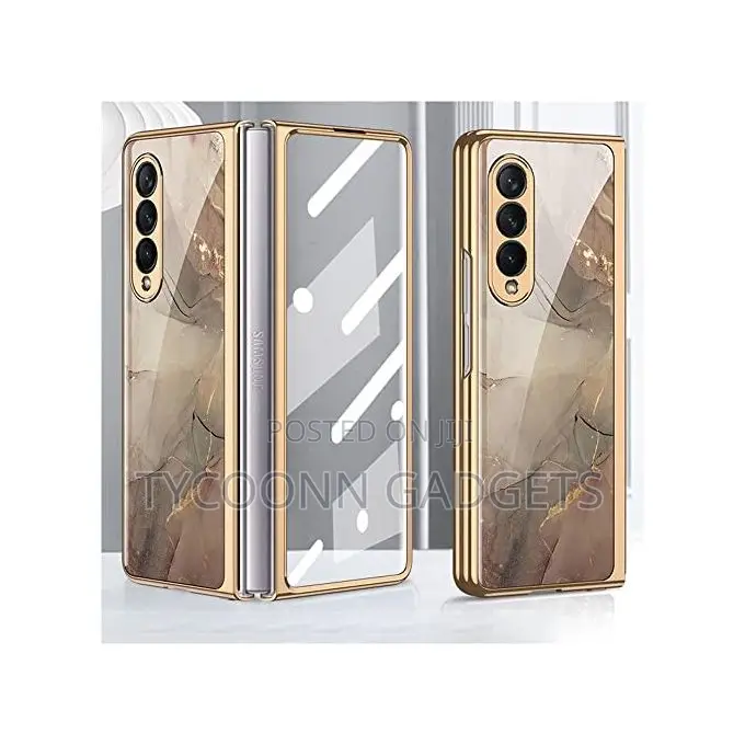 Z Fold 3 4 Luxury Cover Case With Front Screen Protector