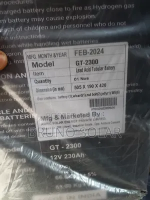 230A 12V Genius Energy Tubular Battery