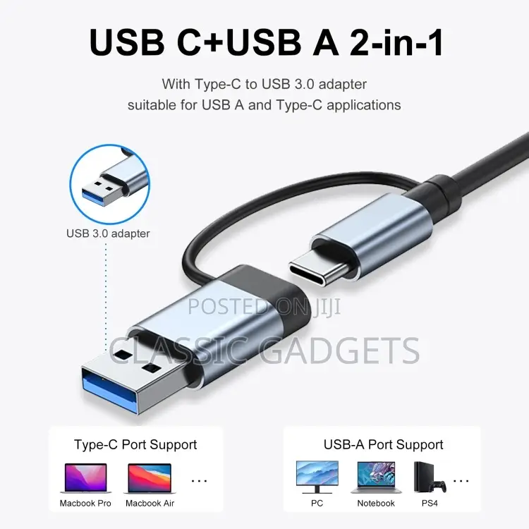 7 in 1 Type C and Usb Hub Adapter
