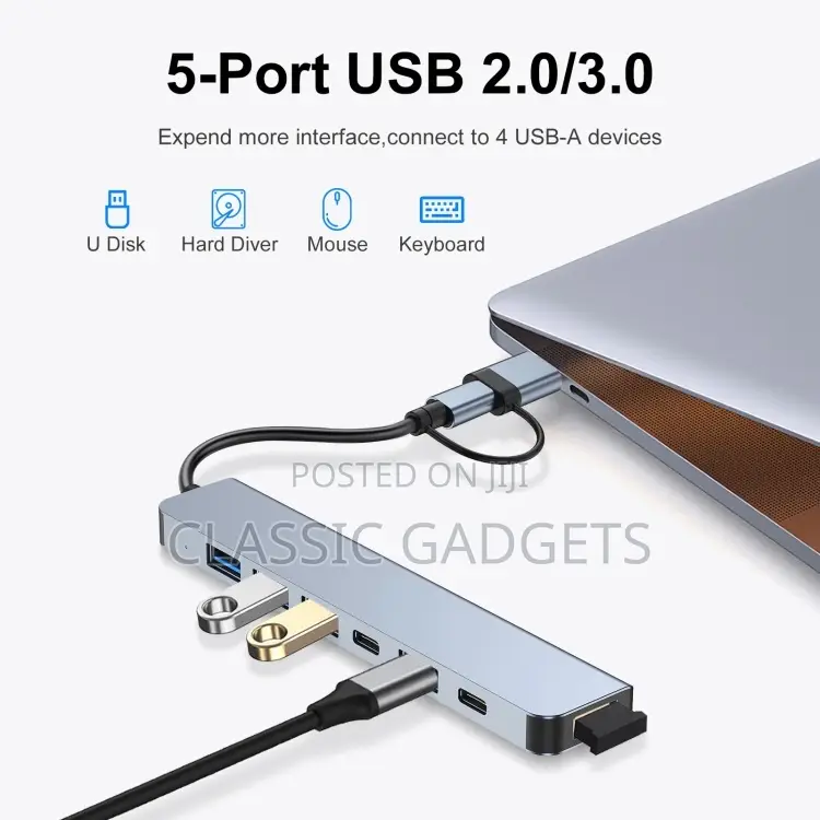 7 in 1 Type C and Usb Hub Adapter