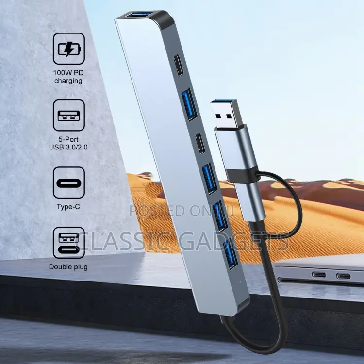 7 in 1 Type C and Usb Hub Adapter