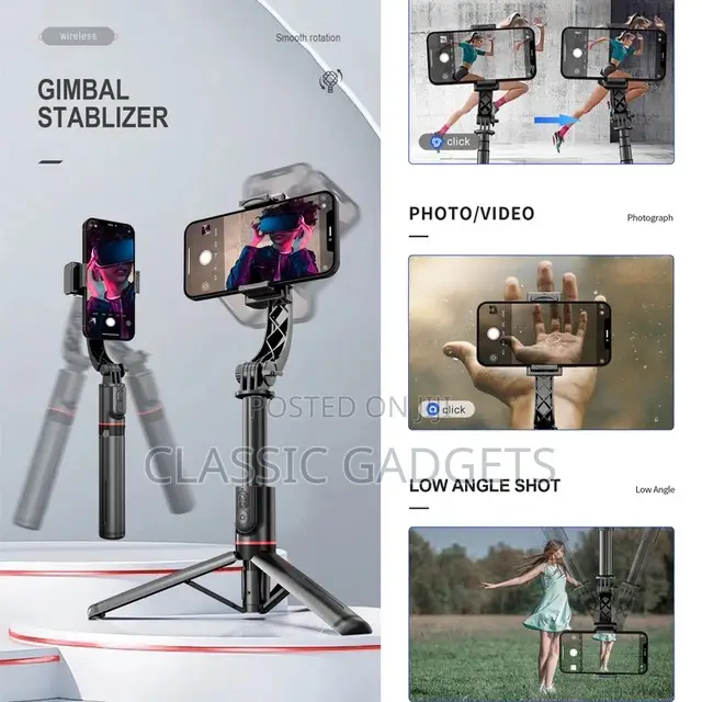 Lo8 Gimbal Stabilizer Selfie Stick Tripod